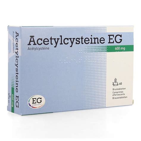 Buy Acetylcysteine EG 600mg Effervescent Tablets 60pieces Now For