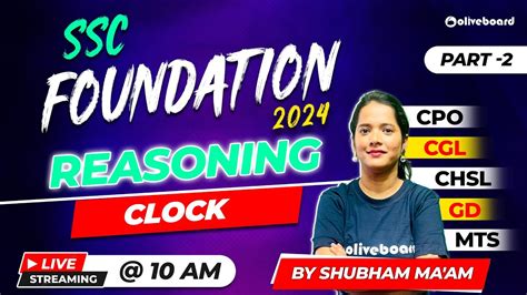 Reasoning Clock Part 2 SSC Reasoning Classes 2024 SSC CPO CGL