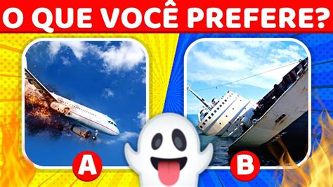 O QUE VOCÊ PREFERE Quiz jogo das Escolhas Perguntas INSANAS