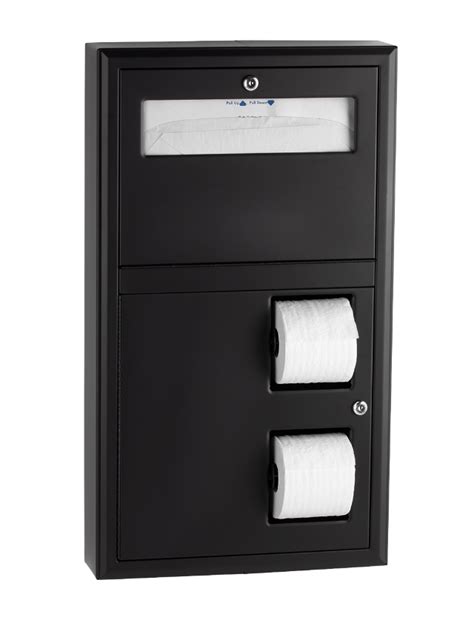 Bobrick B 3479mblk Classicseries® Surface Mounted Seat Cover Dispenser And Toilet Tissue