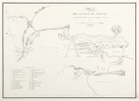 Plan De La Ville De Sydney Capitale Des Colonies Anglaises Aux Terres