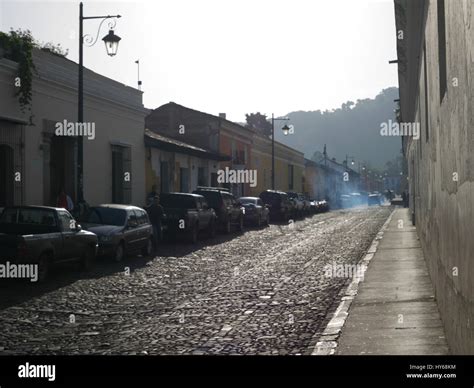 Antigua city streets in Guatemala Stock Photo - Alamy