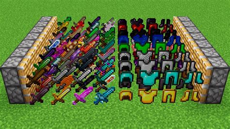 X999 Swords And X999 Armor In Minecraft Combine Youtube