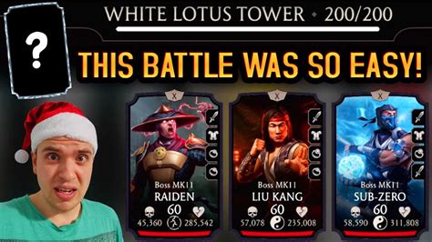 MK Mobile I Beat White Lotus Tower Battle 200 On Beginner Account And