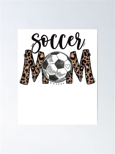 Póster Mamá de fútbol Vida de mamá linda Día de juego de fútbol Cheer