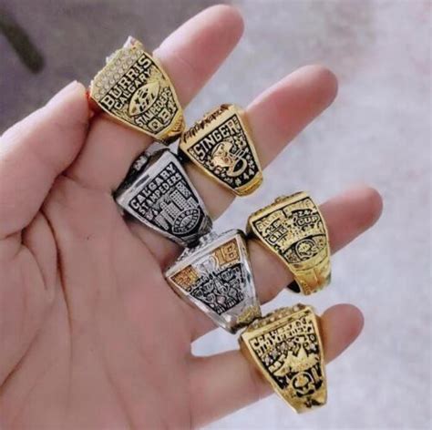 6 Calgary Stampeders Grey Cup championship rings collection - MVP Ring