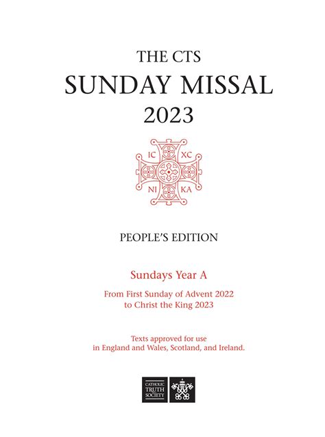 The Cts Sunday Missal By Catholic Truth Society Issuu