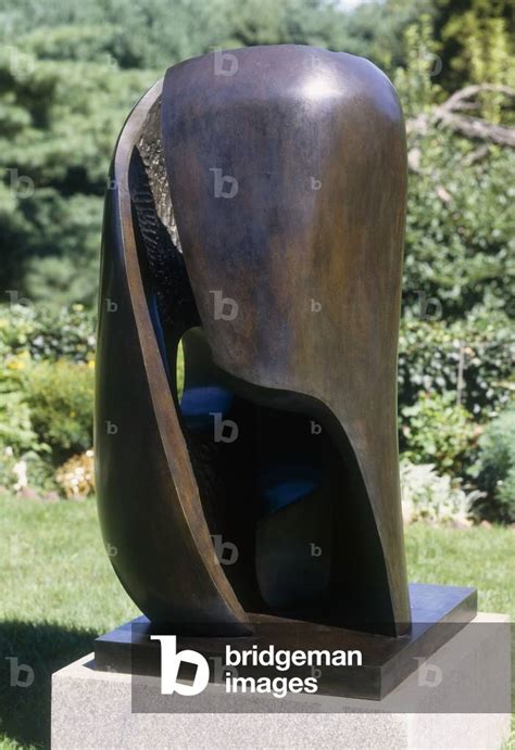 Image Of Hollow Form With Inner Form 1968 Bronze With Brown Patina