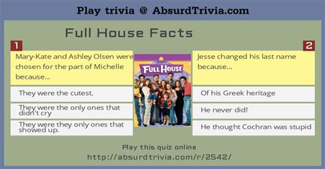 Trivia Quiz : Full House Facts