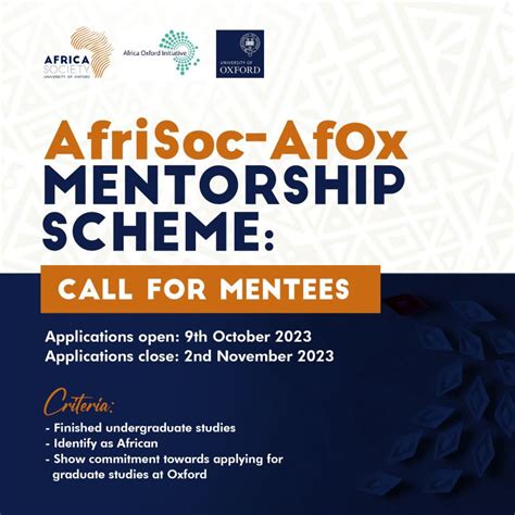 Apply For The Afrisoc Afox Mentorship Scheme Africa Oxford Initiative