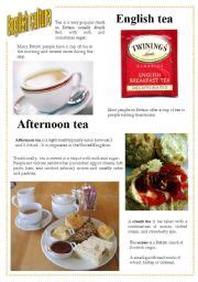 English culture 5 - English tea - ESL worksheet by pocza