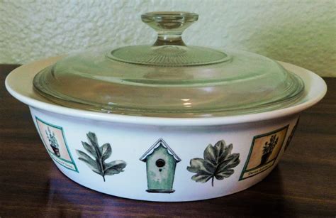 Pfaltzgraff Naturewood Qt Small Casserole Dish Glass Lid Made In