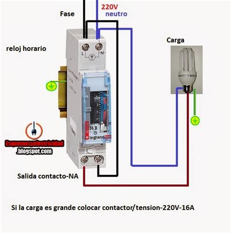 Esquemas eléctricos CONEXION RELOJ HORARIO