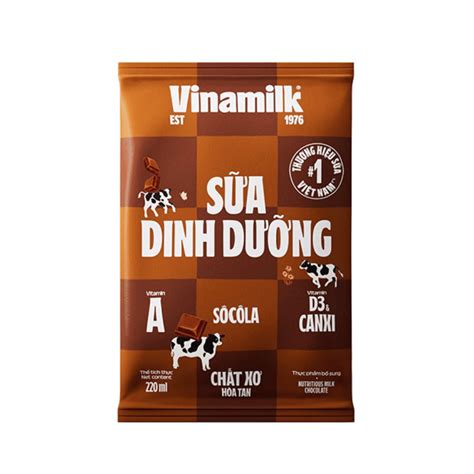 Sữa Dinh Dưỡng Vinamilk Hương Socola Bịch 220ML