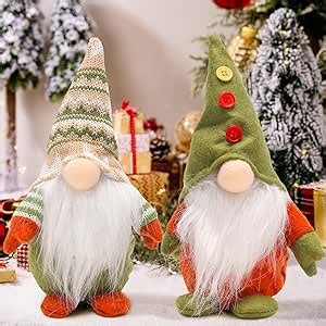 Qivange Pcs Christmas Gonks Green Gonk Christmas Decorations Indoor