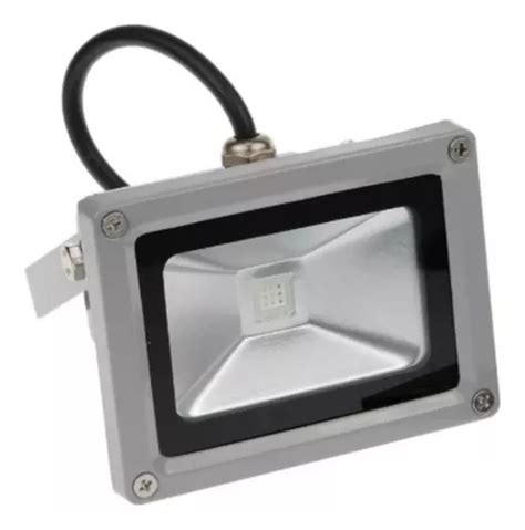 Refletor Holofote 6627 Led 10w Ip65 Led Branco Bivolt Cor Cinza