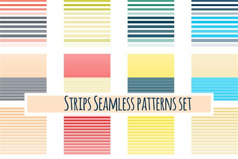 Big Stripes Set 48 Stripes Patterns Custom Designed Graphic Patterns