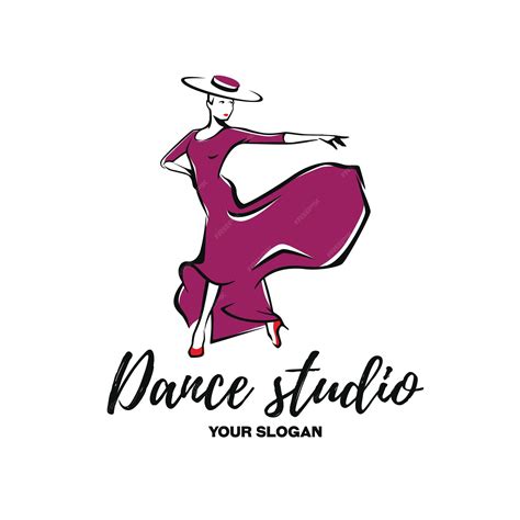 premium vector logo   dance studio   form   dancing woman