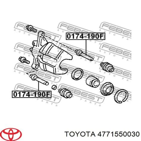 4771550030 Toyota pasador guía pinza del freno delantera superior