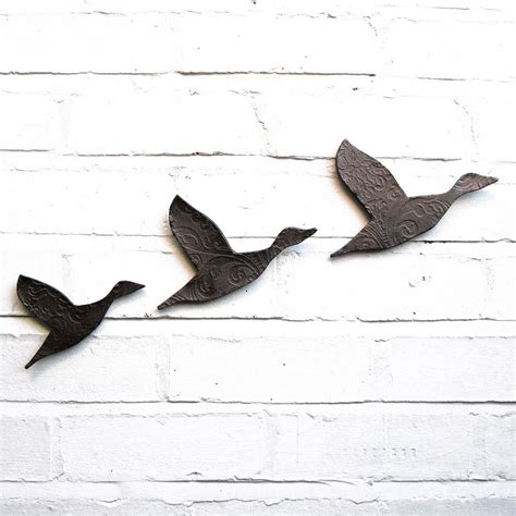 Flying Ducks Ceramic Wall Art Set Of Three By Princedesignuk