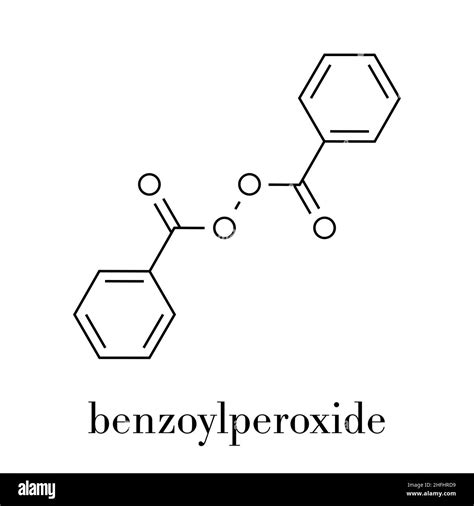 Benzoyl Peroxide Acne Treatment Drug Molecule Also Used To Dye Hair