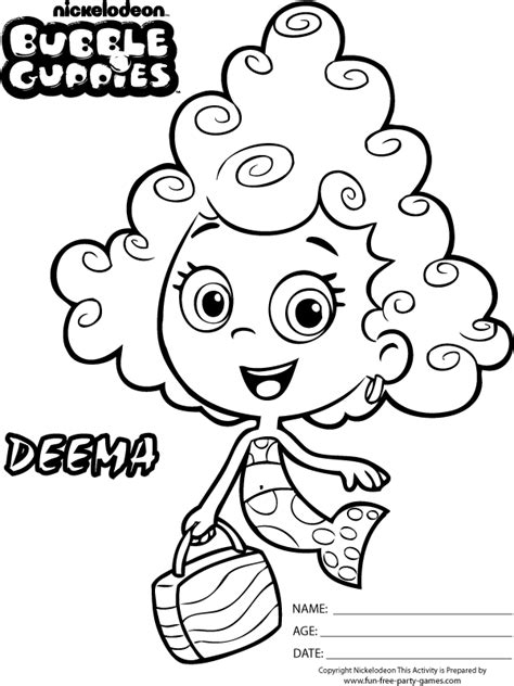 Bubble Guppies Halloween Coloring Pages