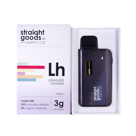 Straight Goods Supply Co Disposable Pen 3g Lebanese Hashish Gas