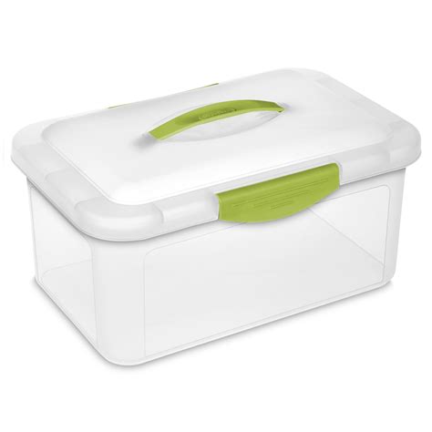 Sterilite Clear And Spicy Lime Ez Carry Showoffs Storage Container