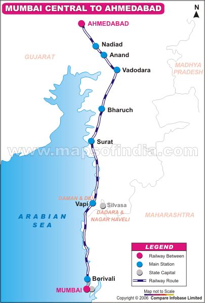 Mumbai Ahmedabad Bullet Train Route Map