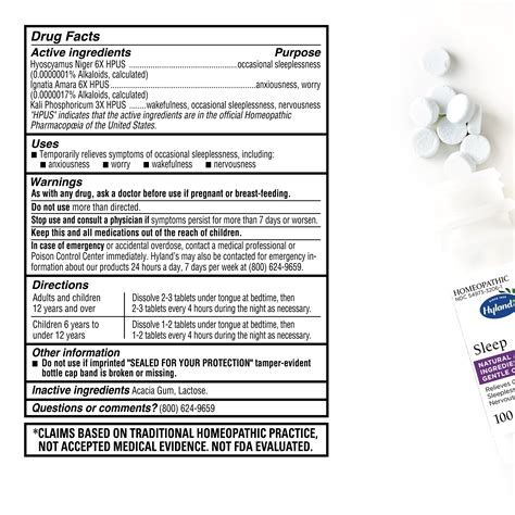 Hyland’s Sleep Relief Tablets, Natural Relief of Occasional
