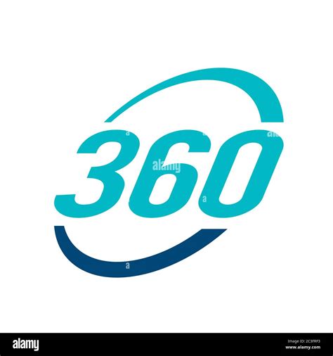 Blue Colors 360 Degrees Logo Design Vector With Circle Element