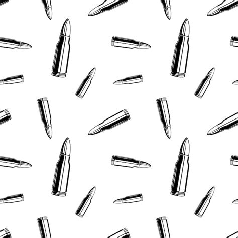 Premium Vector Black And White Bullets Pattern Seamless Background