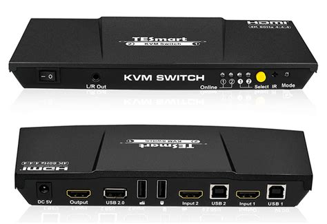 4k Hdmi 2 Port Kvm Switch A2u 4k Mit 60hz 444 Inkl Ir Fernbedienung