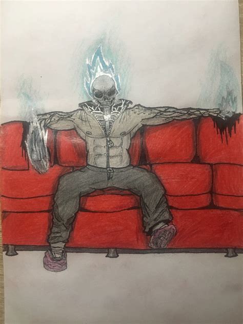 Create Meme Ghost Rider For Drawing The Ghost Rider Is Drawn Ghost