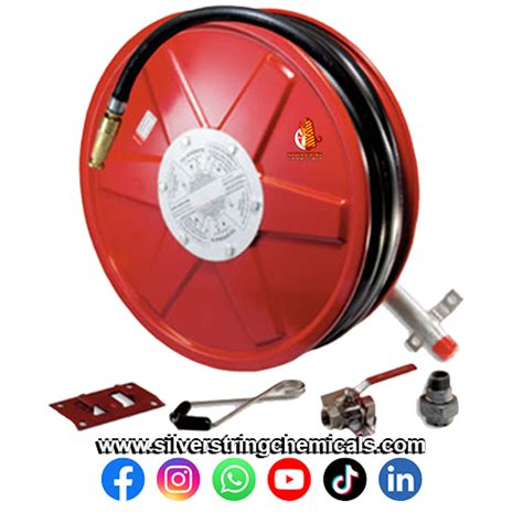 Fire Hose Reel Automatic Silver String Chemicals