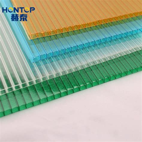 Mm Uv Protection Transparent Roofing Twin Wall Hollow Polycarbonate