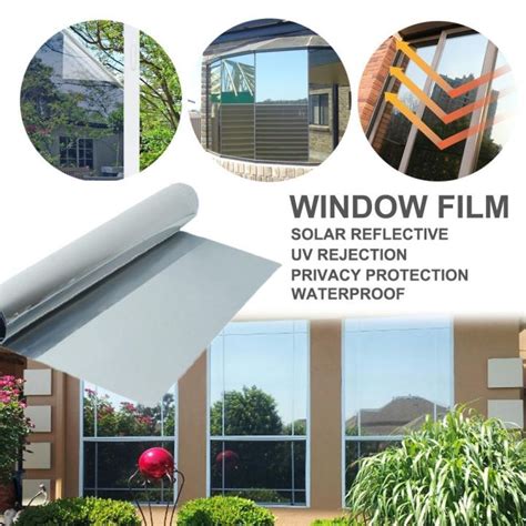 Fulupugang Uv Rejection Solar Reflective One Way Mirror Silver Tint