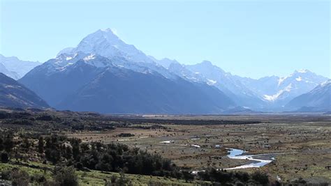 Aoraki Mount Cook The Highest Mountain In New Zealand And The Tasman