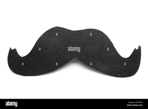 Black Paper Mustache Isolated On White Background Stock Photo Alamy