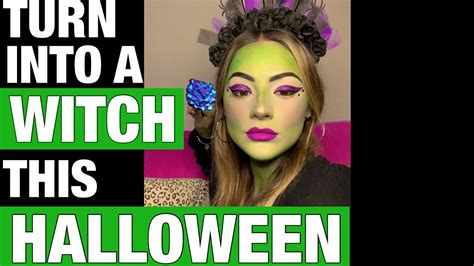 Halloween Green Witch Makeup Tutorial Youtube