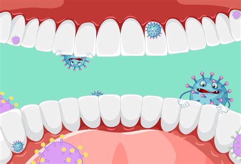 Bacteria inside human mouth 6351877 Vector Art at Vecteezy