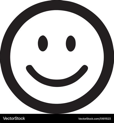 Smiley face - black and white Royalty Free Vector Image