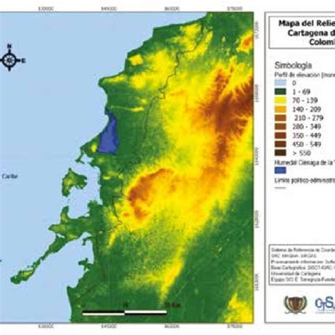 Mapa De Tipos De Clima En El Distrito De Cartagena De Indias Download