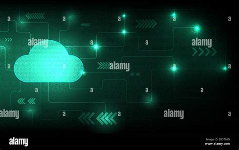 Tecnología Abstracta Almacenamiento De Datos En La Nube Línea De Comunicación Digital Datos