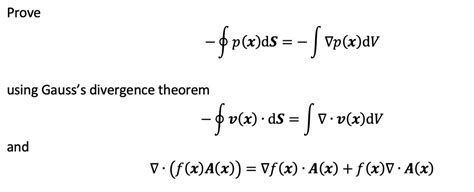 SOLVED Prove 4P X D Using Gauss S Divergence Theorem 1P And V F X A X