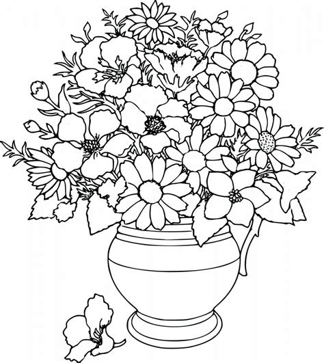 Simple Flower Coloring Pages Free Cute Printable Coloring Pages