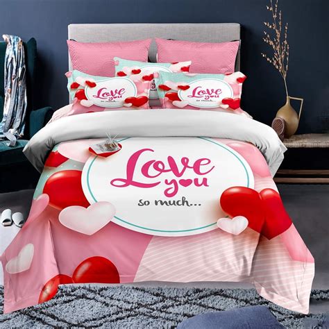 Red Roses Bedding Set Luxury Rose Floral Duvet Cover For Girls Women Couple Lover Romantic