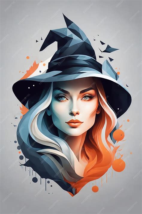 Premium AI Image | Vector Witch minimalist modern art