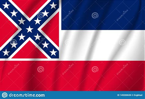 Bandeira De Ondula o De Mississipi 10 Eps Ilustração Stock