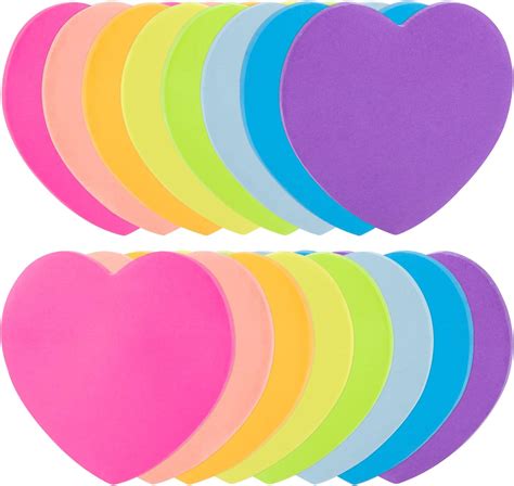 Sticky Notes Heart Shaped Pads X Mm Self Stick Post Memo Cute